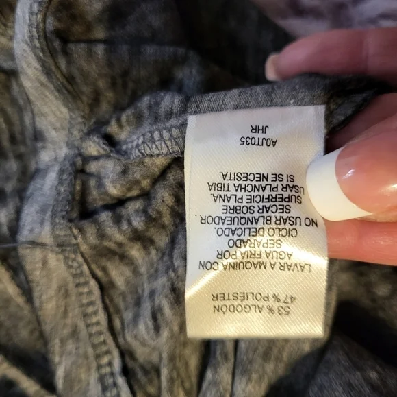 Derek Heart Black Brindle Cold Shoulder Jersey Large - Picture 6 of 7